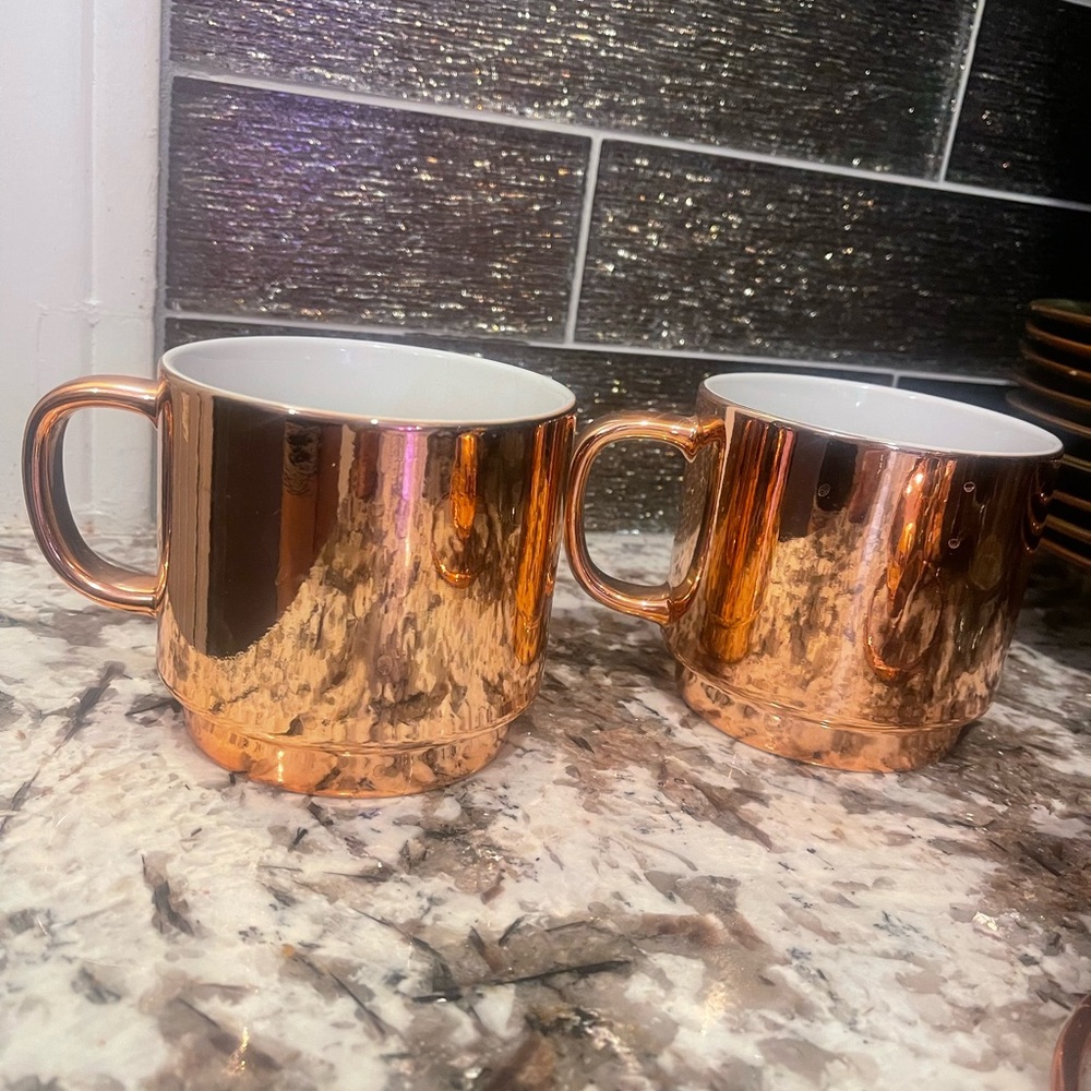 Rose Gold Coffee Cups